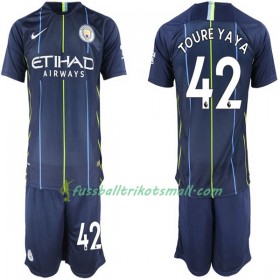 Fußballtrikots Manchester City Toure Yaya 42 Kinder 2018-2019 Kurzarm Auswärts-trikot kaufen